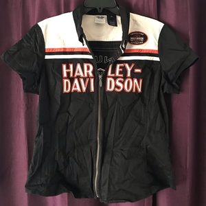 Harley Davidson Zip up Top NWOT